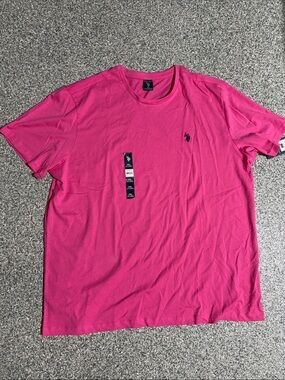 US Polo Association Men’s Crewneck T-Shirt - Pink